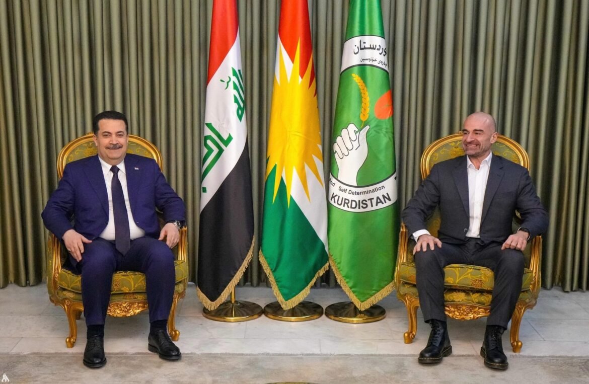 رئيس الوزراء ورئيس الاتحاد الوطني الكردستاني يؤكدان على أهمية التكاتف والتعاون المشترك